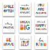 HPNIUB Watercolour Words Inspirational Quote Kids Wall Art Typography Wall Art Set of 9 (8”X10”) Canvas Painting,Motivational Poster Be Kind For Nursery or Kids Room Home Reading Corner Decorations