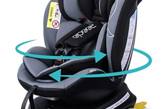 Reecle 360 Swivel Baby Car Seat with ISOFIX, Group 0+1/2/3 (0-36 kg), Approx. 0-12 Years (Black)